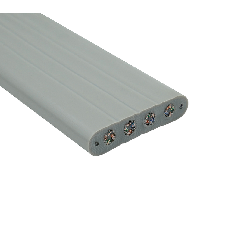 Cáp phẳng thang máy có dây thép và 4 cáp vá Cat6