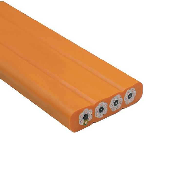 Cần cẩu vỏ bọc hợp chất Cáp phẳng du lịch