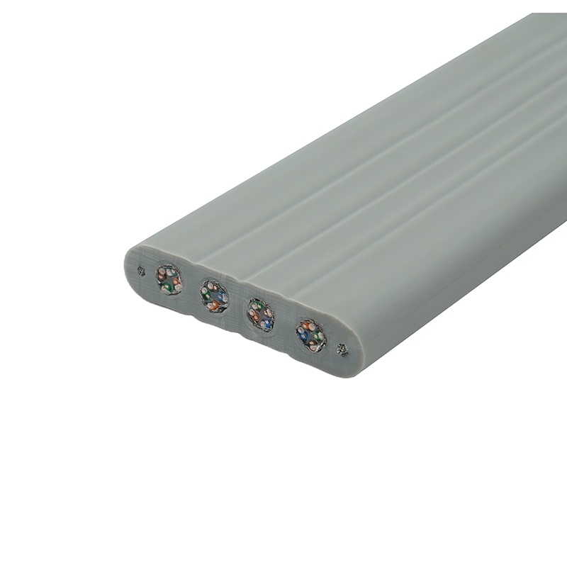 Cáp phẳng thang máy có dây thép và 4 cáp vá Cat6