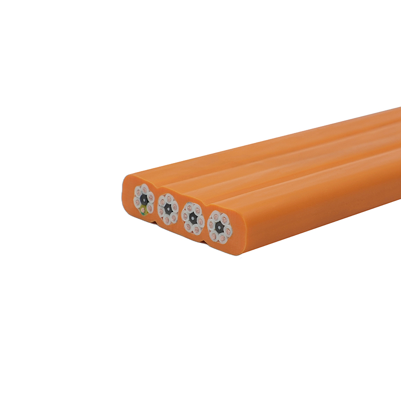 Cần cẩu vỏ bọc hợp chất Cáp phẳng du lịch