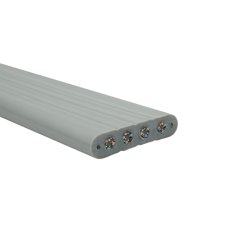 Cáp phẳng thang máy có dây thép và 4 cáp vá Cat6